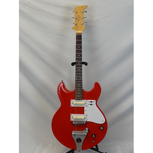 Vintage 1960s STANDEL CUSTOM ELECTRIC Red Hollow Body Electric Guitar Red