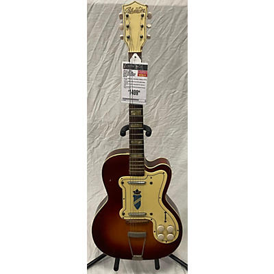 Silvertone Vintage 1960s Silvertone 1369L Jimmy Reed Sunburst Solid Body Electric Guitar