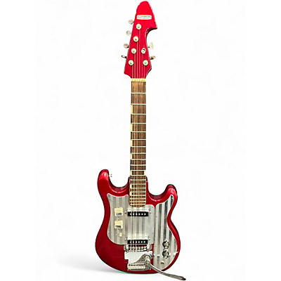 Vintage 1960s Silvertone 1436 red Solid Body Electric Guitar