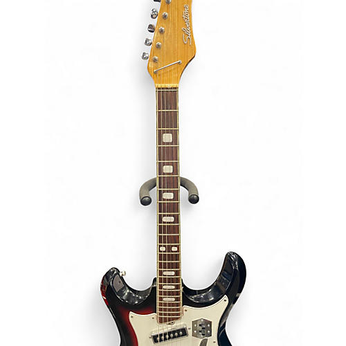 Vintage 1960s Silvertone 1440 BURST Solid Body Electric Guitar BURST