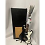 Vintage Silvertone Vintage 1960s Silvertone 1448 W/ Amp In Case Black Solid Body Electric Guitar Black