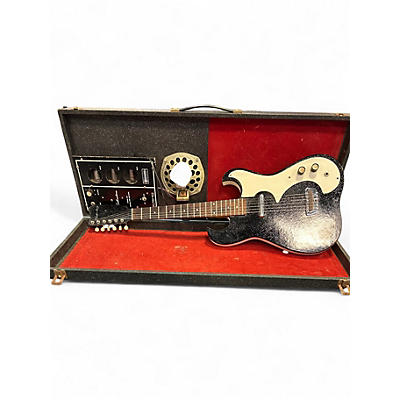 Vintage 1960s Silvertone 1448 w/ Amp Case White Solid Body Electric Guitar