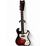Vintage 1960s Silvertone 1457 Amp In Case Red Solid Body Electric Guitar Red