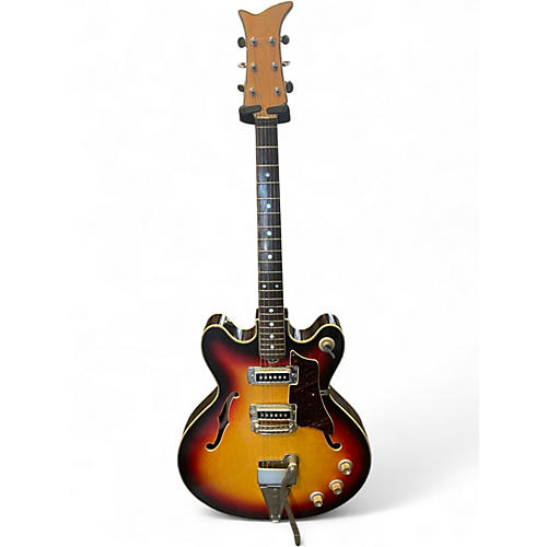 Vintage 1960s Silvertone EP-11T Sunburst Hollow Body Electric Guitar Sunburst