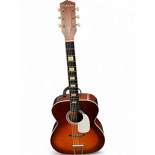 Vintage 1960s Silvertone H-615 2 Color Sunburst Acoustic Guitar 2 Color Sunburst