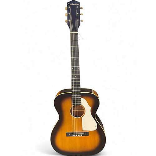 Vintage 1960s Silvertone H-621 2 Color Sunburst Acoustic Guitar 2 Color Sunburst