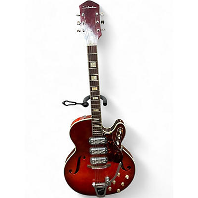 Vintage 1960s Silvertone H1454 REDBURST Hollow Body Electric Guitar