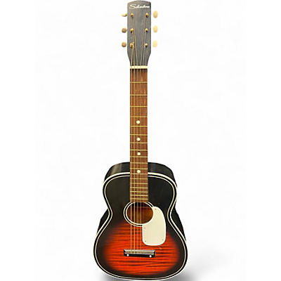 Vintage 1960s Silvertone Parlor  2 Tone Sunburst Acoustic Guitar