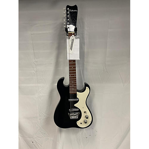 Silvertone Vintage 1960s Silvertone Stratotone 1420 Black Hollow Body Electric Guitar Black