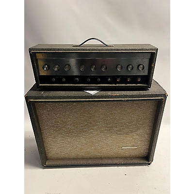 Vintage 1960s Silvertone Twin Twelve 1484 Piggy Back Set Tube Guitar Combo Amp