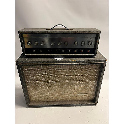 Silvertone Vintage 1960s Silvertone Twin Twelve 1484 Piggy Back Set Tube Guitar Combo Amp