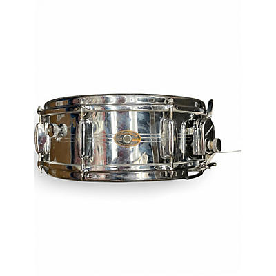 Vintage 1960s Slingerland 14in Sound King Metallic Silver Drum