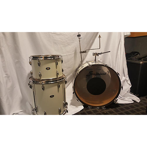 Slingerland Vintage 1960s Slingerland 3 piece Gene Krupa Deluxe Outfit White Drum Kit White