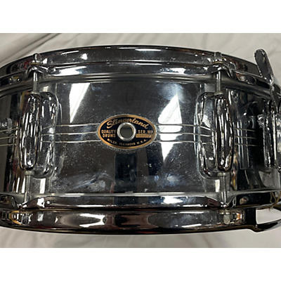 Slingerland Vintage 1960s Slingerland 5.5X14 Gene Krupa Soundking Drum Chrome Over Brass