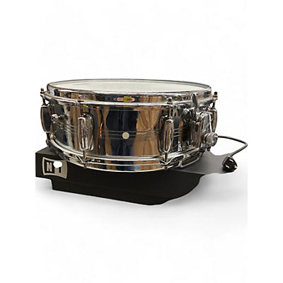 Vintage 1960s Slingerland 5X14 RADIO KING CHROME OVER BRASS Chrome Drum