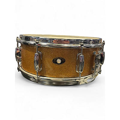 Vintage 1960s Slingerland 6X14 Artist Snare Gold Sparkle Drum