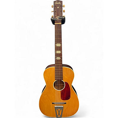 Vintage 1960s Stella parlor Natural Acoustic Guitar