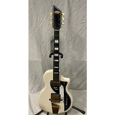 Supro Vintage 1960s Supro DUAL TONE White Solid Body Electric Guitar