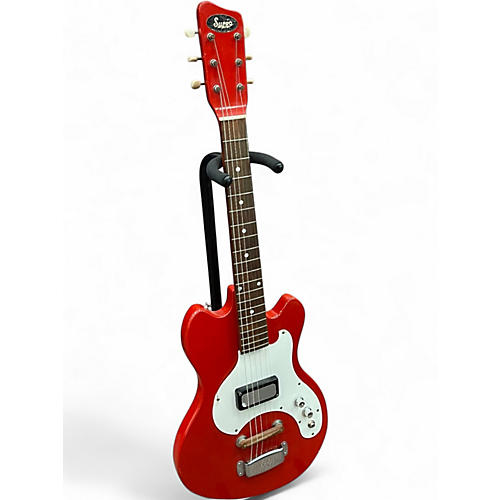 Vintage 1960s Supro PRO 7 RED Solid Body Electric Guitar RED