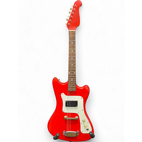 Supro Vintage 1960s Supro S-607 Colt Red Solid Body Electric Guitar Red