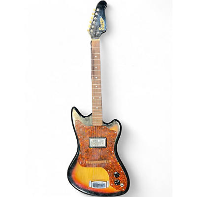 Vintage 1960s Supro normandy Sunburst Solid Body Electric Guitar