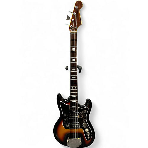 Vintage 1960s Teisco EB-120  3 Color Sunburst Electric Bass Guitar 3 Color Sunburst