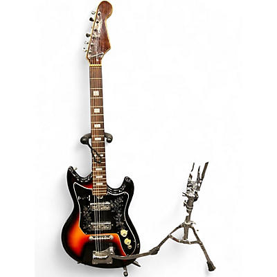 Vintage 1960s Teisco ET-220 Sunburst Solid Body Electric Guitar