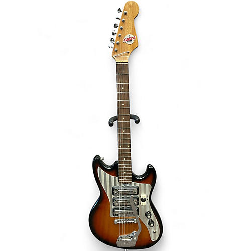 Vintage 1960s Teisco ET-310 2 Color Sunburst Solid Body Electric Guitar 2 Color Sunburst