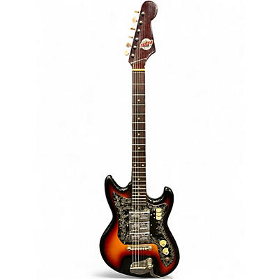 Vintage 1960s Teisco ET 440 sunburst Solid Body Electric Guitar
