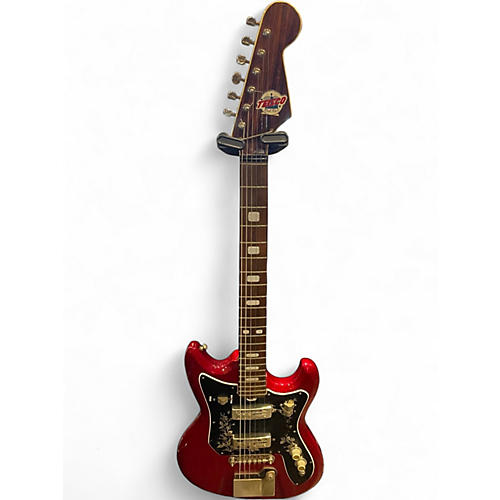 Vintage 1960s Teisco ET220 Red Solid Body Electric Guitar Red
