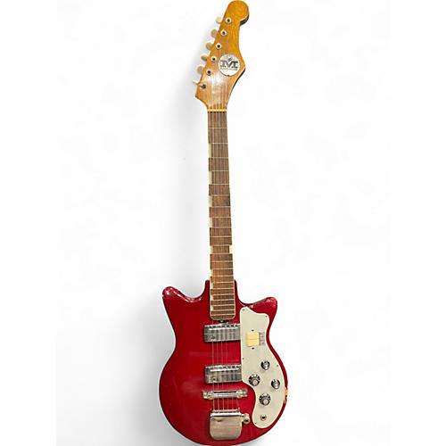 Vintage 1960s Teisco STARWAY RED Solid Body Electric Guitar RED