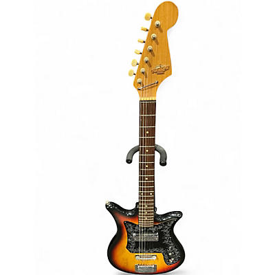 Vintage 1960s Teisco  Tulip E-110 Tobacco Burst Solid Body Electric Guitar