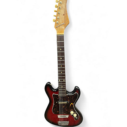 Vintage 1960s Teisco s1-t 2 Color Sunburst Solid Body Electric Guitar 2 Color Sunburst