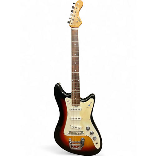 Vintage 1960s VOX SPITFIRE 3 Color Sunburst Solid Body Electric Guitar 3 Color Sunburst