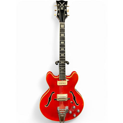 Vintage 1960s Vox lynx orange Hollow Body Electric Guitar orange