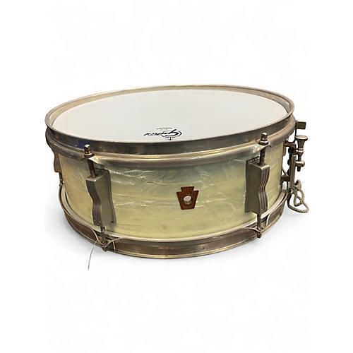 Vintage 1960s WFL 5X14 Buddy Rich Snare Drum White Marine Pearl Drum White Marine Pearl 8