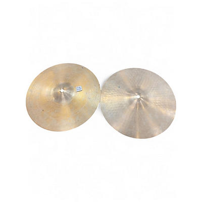 Vintage 1960s Zildjian 14in Made in USA Hi-Hat Pair Cymbal