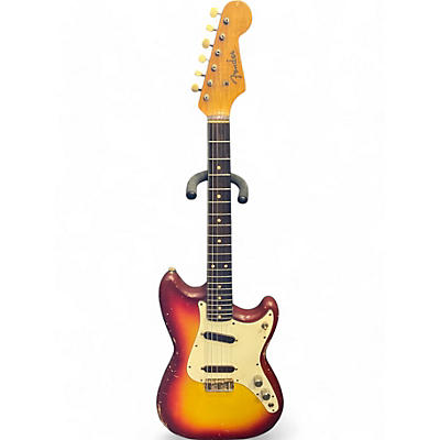 Vintage 1961 Fender Duo Sonic Cherry Sunburst Solid Body Electric Guitar