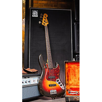 Fender Vintage 1961 Fender Jazz Bass Sunburst Electric Bass Guitar