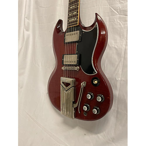 Gibson Vintage 1961 Gibson SG W/ Sideways Vibrola Cherry Solid Body Electric Guitar Cherry