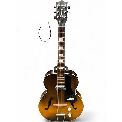 Vintage 1961 Harmony HOLLYWOOD 2 Tone Sunburst Hollow Body Electric Guitar