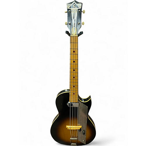 Vintage 1961 Kay VALUE LEADER 2 Color Sunburst Electric Bass Guitar 2 Color Sunburst