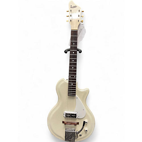 Vintage 1961 Supro Single Pickup Cream Solid Body Electric Guitar Cream