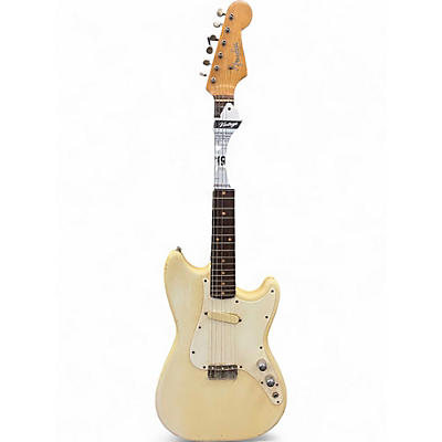 Vintage 1962 Fender Musicmaster White Solid Body Electric Guitar