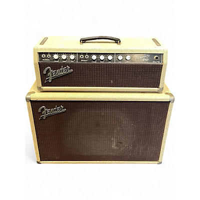 Vintage 1962 Fender Tremolux Head and Cab Tube Guitar Combo Amp