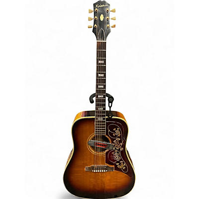 Vintage 1963 Epiphone ft110 3 Tone Sunburst Acoustic Guitar