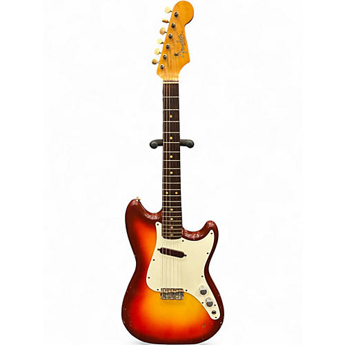 Vintage 1963 Fender 1963 Music Master Cherry Sunburst Solid Body Electric Guitar Cherry Sunburst
