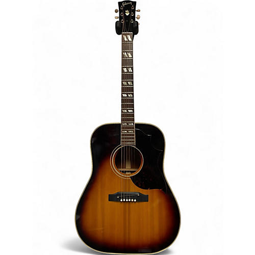 Vintage 1963 Gibson Southern Jumbo Sunburst Acoustic Electric Guitar Sunburst