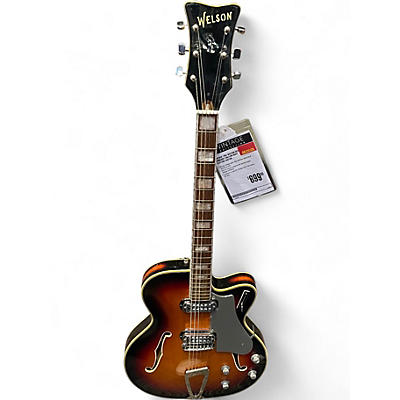 Vintage 1963 Welson DC2 SUNBURST Hollow Body Electric Guitar