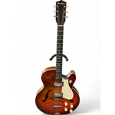 Vintage 1964 Airline F64M Brown Sunburst Hollow Body Electric Guitar